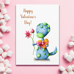 Prettig Valentijnsfeest Dinosaurus Kaart