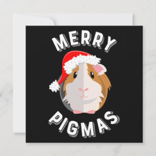 Prettig Varkensdag Cute en Grappige Cavia Kerstmis Notitiekaartje