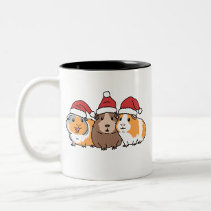 Prettig Varkensfeest Cavia Kerst Dierenliefhebber Tweekleurige Koffiemok