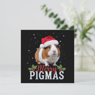 Prettig Varkensfeest Grappige Cavia Kerstmis Kerst Feestdagenkaart