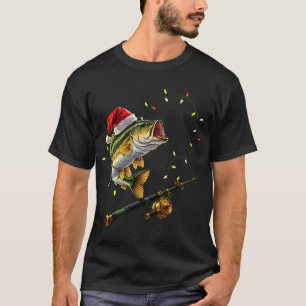 Prettig Visfeest Grappige Vis Kerstman Voor Mannen T-shirt