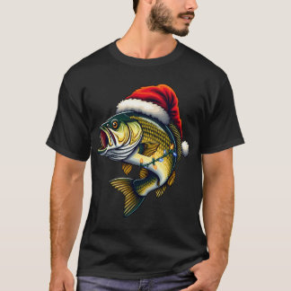 Prettig Visfeest Kerstman Visliefhebbers Grappige T-shirt