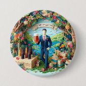 Prettig vrijgezellenfeest ronde button 7,6 cm (Voorkant)