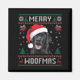 Prettig Woefmas lelijk T-shirt Zwarte Lab Labrador Magneet
