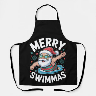 Prettig Zwemmis Kerstmis Kerstman Kerst Zwembad Schort