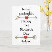 Prettige 1e Moedersdag Goddochter Kaart (Gele Bloem)