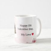 Prettige 1e Valentijnsdag Wenskaart Koffiemok (Voorkant rechts)