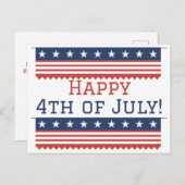 Prettige 4 juli Onafhankelijkheidsdag viering Briefkaart (Voorkant / Achterkant)