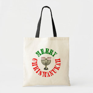 Prettige Chrismanukah- Kerstmis Chanukah Menora Tote Bag