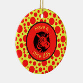 Prettige dag! Zebra Ornament (Rechts)