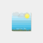 Prettige Dag  Zon Wolken en Groen Gras Post-it® Notes (Voorkant)