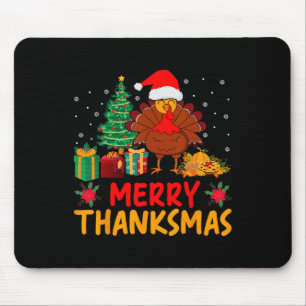 Prettige Dankmas Kerstmis Thanksgiving Kalkoen Ker Muismat
