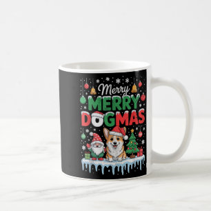 Prettige Dogma's Grappige Hond Kerstmuts Kerstmis Koffiemok