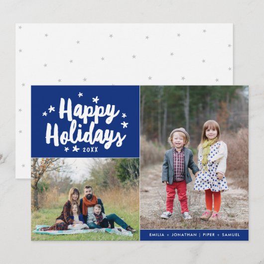 prettige feestdagen 2 Fotofeestdag Feestdagenkaart (Voorkant / Achterkant)