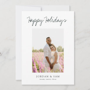 Prettige feestdagen ₩ 2-Photo Couple Feestdagenkaart