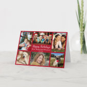 Prettige feestdagen 6 Fotocollage Rode Kerst (Voorkant)