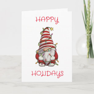 prettige feestdagen AAN "U" VAN FESTIVE GNOME Kaart