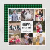 Prettige feestdagen Aangepaste 8 foto Feestdagenkaart (Voorkant / Achterkant)
