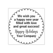 Prettige feestdagen Aangepaste Business Wood Stamp Rubberstempel (Afrduk)