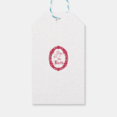 Prettige feestdagen Aangepaste Chic  Ephemera Cadeaulabel (Achterkant)