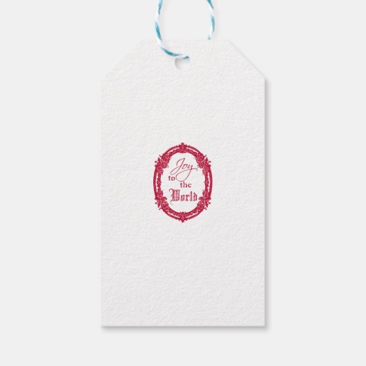 Prettige feestdagen Aangepaste Chic Ephemera Cadeaulabel (Achterkant)