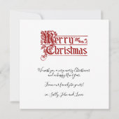 Prettige feestdagen Aangepaste Chic Ephemera Kaart (Achterkant)