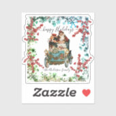 Prettige feestdagen Aangepaste Chic Ephemera Sticker (Vel)
