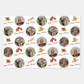 Prettige feestdagen Aangepaste foto Inpakpapier Vel (Voorkant 2)