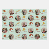 Prettige feestdagen Aangepaste foto Inpakpapier Vel (Voorkant)