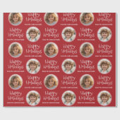 Prettige feestdagen Aangepaste foto met Whimsical Cadeaupapier (Vlak)