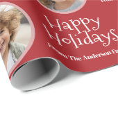 Prettige feestdagen Aangepaste foto met Whimsical Cadeaupapier (Rol Hoek)