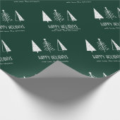 Prettige feestdagen Aangepaste groene feestelijke  Cadeaupapier (Hoek)