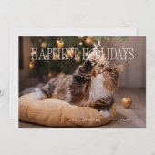 Prettige feestdagen Aangepaste kerstkat Schattige Feestdagenkaart (Voorkant / Achterkant)