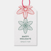 Prettige feestdagen Aangepaste kleur minimalistisc Cadeaulabel (Voorkant)