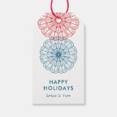 Prettige feestdagen Aangepaste kleur minimalistisc Cadeaulabel (Voorkant)