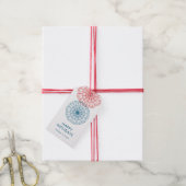 Prettige feestdagen Aangepaste kleur minimalistisc Cadeaulabel (Met Touw)