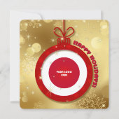 prettige feestdagen. Aangepaste Logo bedrijfs Kaar Kaart (Voorkant)