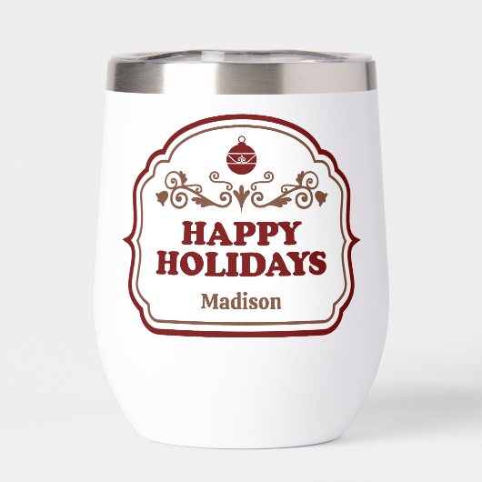 Prettige feestdagen Aangepaste naam (Achterkant)