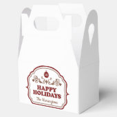 Prettige feestdagen Aangepaste naam Bedankdoosjes (Geopend)