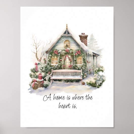 Prettige feestdagen Aangepaste offerte Nordic Wint Poster (Voorkant)