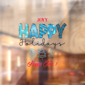 prettige feestdagen aanpassen raamsticker (Vel 2)