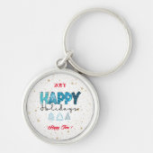 prettige feestdagen aanpassen sleutelhanger (Voorkant)