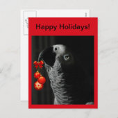 Prettige feestdagen African Grey - Briefkaart (Voorkant / Achterkant)
