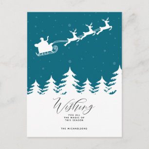 prettige feestdagen   Alle magische postauto's ver Briefkaart