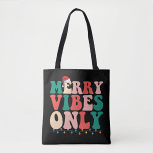 Prettige Feestdagen Alleen Kerstvakantie Familie Draagtas