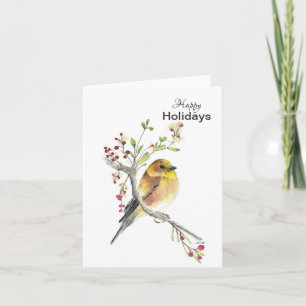 prettige feestdagen American Goldfinch Bird Card Kaart