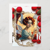 prettige feestdagen Angel Feestdagenkaart (Voorkant / Achterkant)