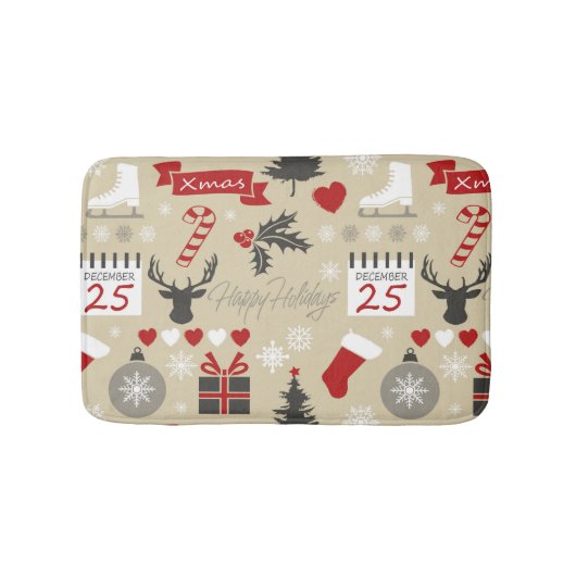 prettige feestdagen badmat (Voorkant)