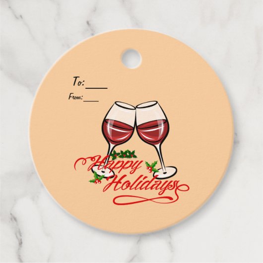 prettige feestdagen bedankjes labels (Voorkant)