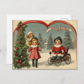  Prettige feestdagen begin jaren 1900 Kerstmis (Voorkant / Achterkant)